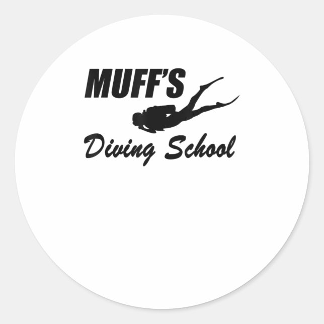 Tauchschule von Funny Muff Runder Aufkleber (Vorderseite)