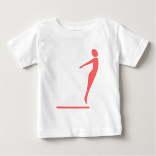 Tauchtabelle - tropisches Rosa Baby T-shirt