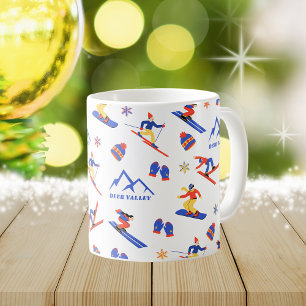 Tauchtal Utah Wasatch Ski Snowboard Muster Kaffeetasse