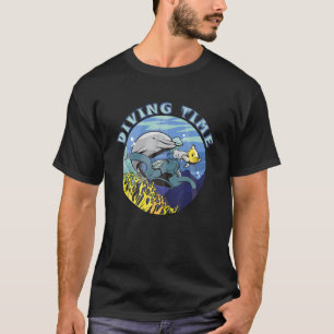 Tauchzeit Schnorcheln unter Wasser Welt T-Shirt