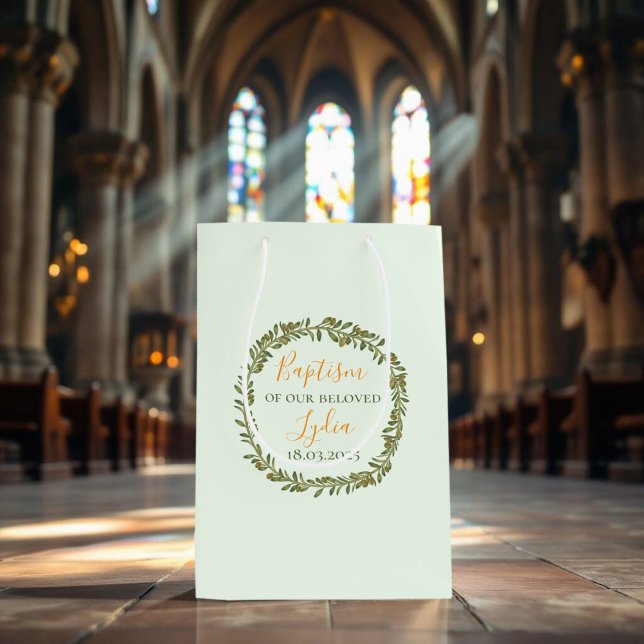Tauf-Olivenkranz nach Maß Mittlere Geschenktüte (Von Creator hochgeladen)
