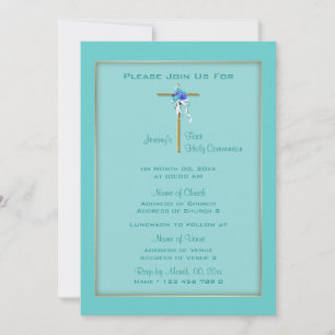 Taufbecken aqua communion Gold elegant Einladung