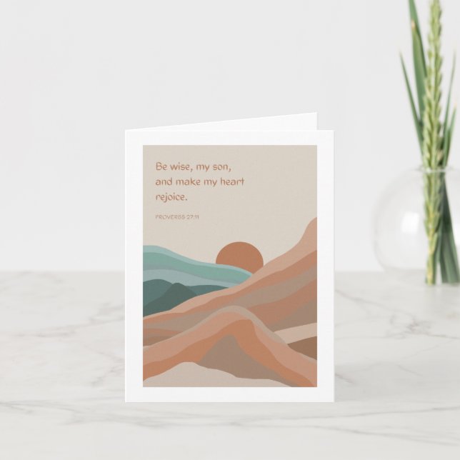 Taufbecken neutrale Landschaft Inspiration Zitatka Karte (Vorderseite)