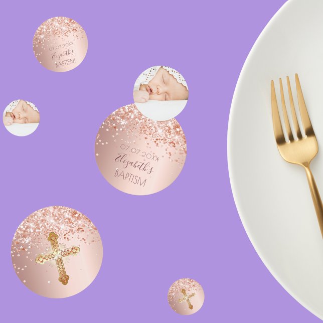 Taufbecken Rose Gold Glitzer Staub Foto Konfetti (Von Creator hochgeladen)