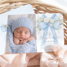 Taufbild für Babyjungen Florales Eukalyptusband