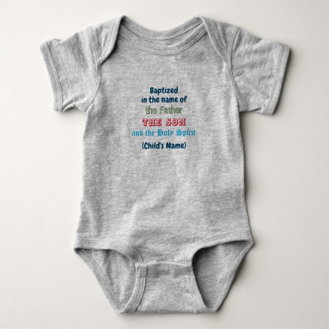 Taufe Baby Boy Bodysuit Baby Strampler (Vorderseite)