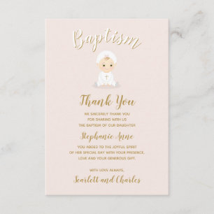 Taufe Baby Girl mit Bonnet Einladung