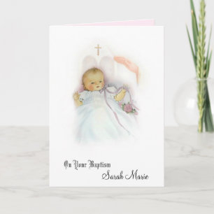 Taufe Baby Mädchen Taufsegen Karte