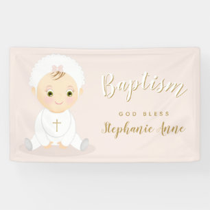 Taufe-Baby mit Mütze Banner