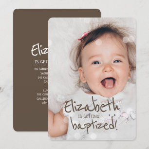 Taufe  Benutzerdefiniertes Foto mit Luftfeuchtigke Einladung