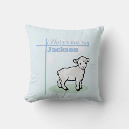 Taufe Blauer Junge Lamm, anpassbar Kissen