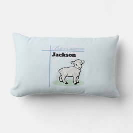 Taufe Blauer Junge Lamm, anpassbar Lendenkissen