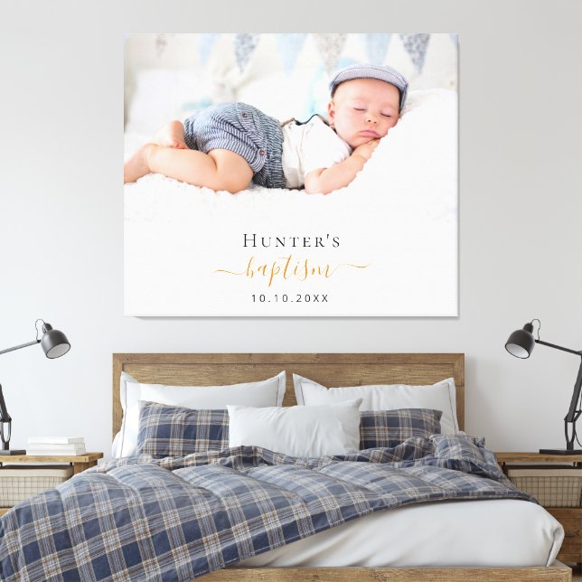 Taufe Brauch Foto moderne Junge Mädchen Leinwanddruck (Insitu (Schlafzimmer))