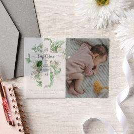 Taufe Christening Cross Green Custom Foto