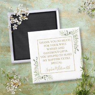 Taufe Christening Greenerenery Vielen Dank Magnet
