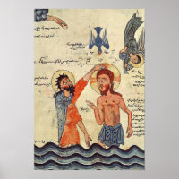 Taufe Christi, aus einem Evangelium