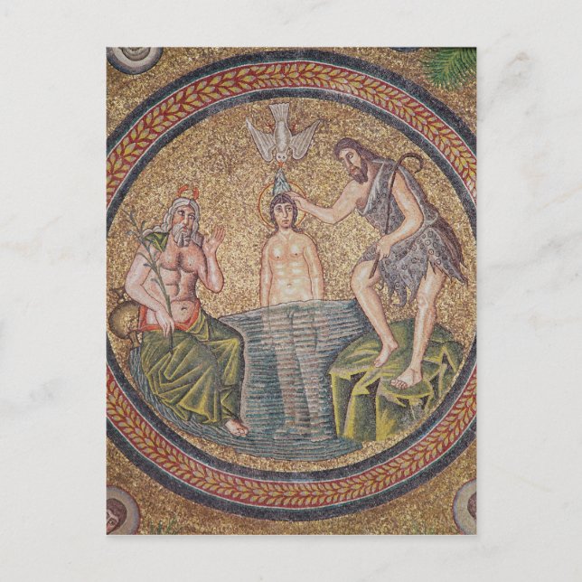 Taufe Christi durch Johannes den Täufer Postkarte (Vorderseite)