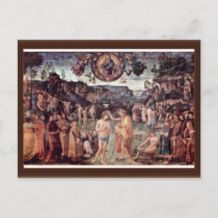 Taufe Christi von Perugino Pietro Postkarte