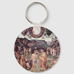Taufe Christi von Perugino Pietro Schlüsselanhänger