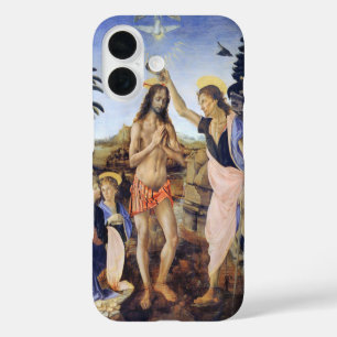 Taufe Christi von Verrocchio, Leonardo da Vinci iPhone 16 Hülle