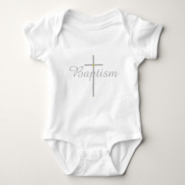 Taufe Cross Baby Shirt (Vorderseite)