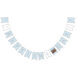Taufe Cross Blue White Foto Bannerwerbung Wimpelkette