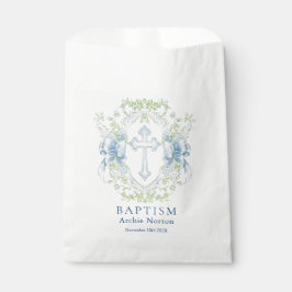 Taufe Cross Wappen Greenery Baby Boy Geschenktütchen