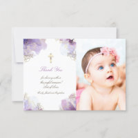 Taufe danke Ihnen lila Aquarell-Blume