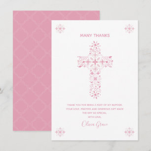 Taufe, Dankeschön-Karte - Mädchennummer Einladung