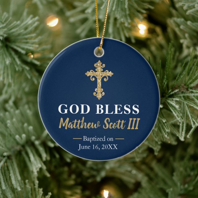 Taufe der Marine und der Goldjungen Keramik Ornament (Baum)