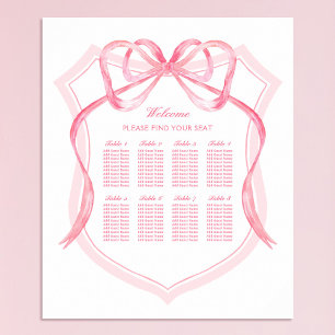 Taufe des rosa Bow-Wappen Poster