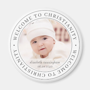 Taufe Einfach Willkommen im Foto des Christentums Magnet