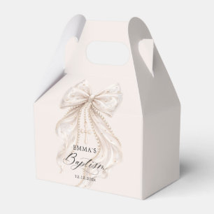 Taufe Eleganter Bogen mit Perlen Geschenkschachtel