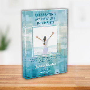 Taufe Foto Keepake Geschenk Christlich Moderne Bla