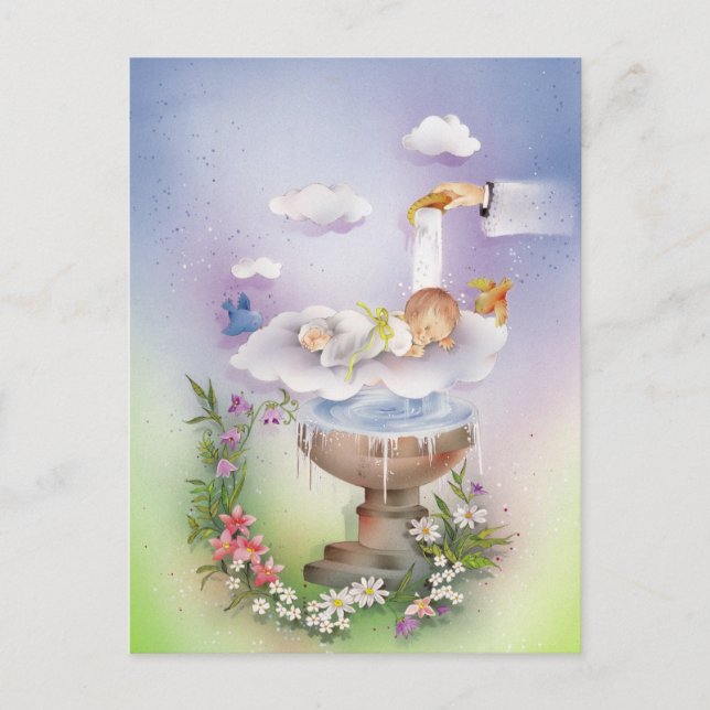 Taufe für Baby Postkarte (Vorderseite)