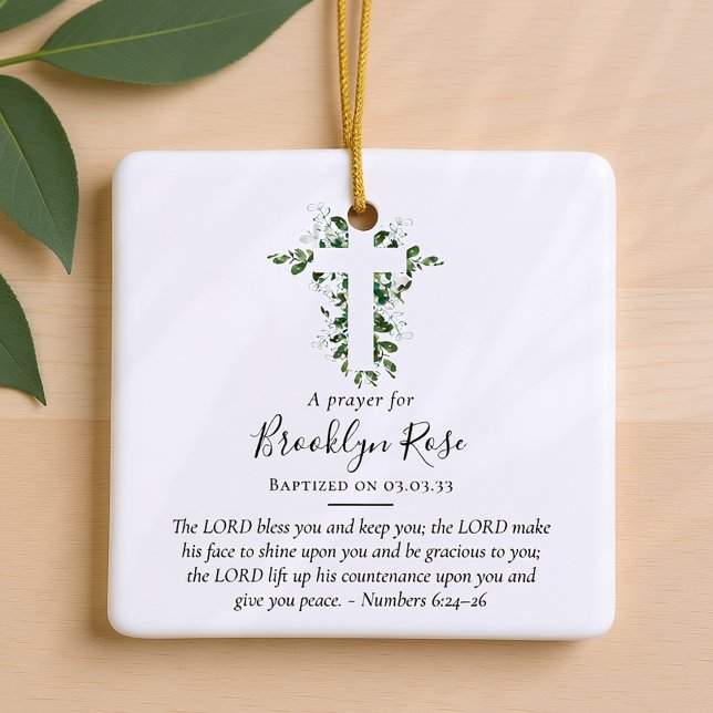 Taufe Gebet Keepake Gefallen Keramikornament (Von Creator hochgeladen)