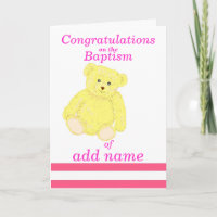 Taufe Gratulationen Girl Name Front