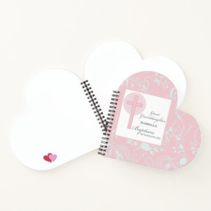Taufe Große Enkeltochter Pink Lace Personalisiert Notizbuch