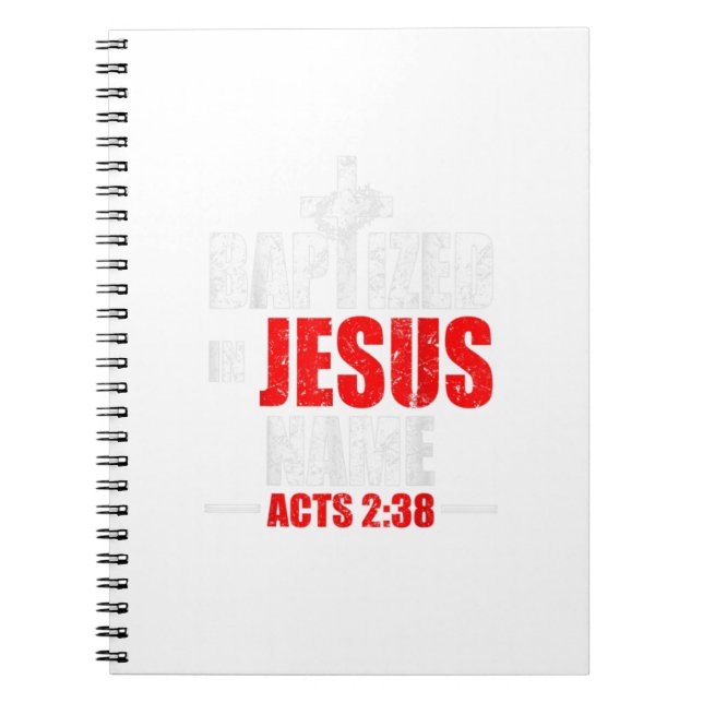 Taufe in Jesus Name handelt 238 Taufe Jesus nur Notizblock (Vorderseite)