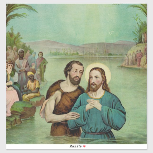 Taufe Jesu Christi Aufkleber (Blatt)