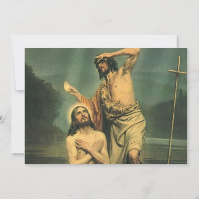 Taufe Jesu Christi durch Johannes den Täufer Einladung (Vorderseite)