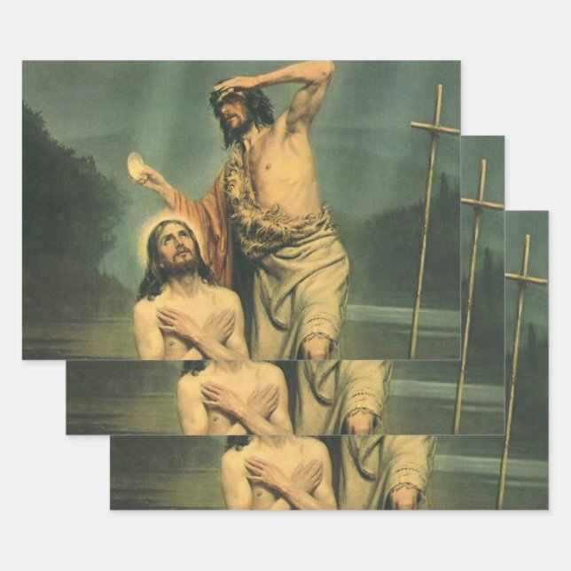 Taufe Jesu Christi durch Johannes den Täufer Geschenkpapier Set (Set)