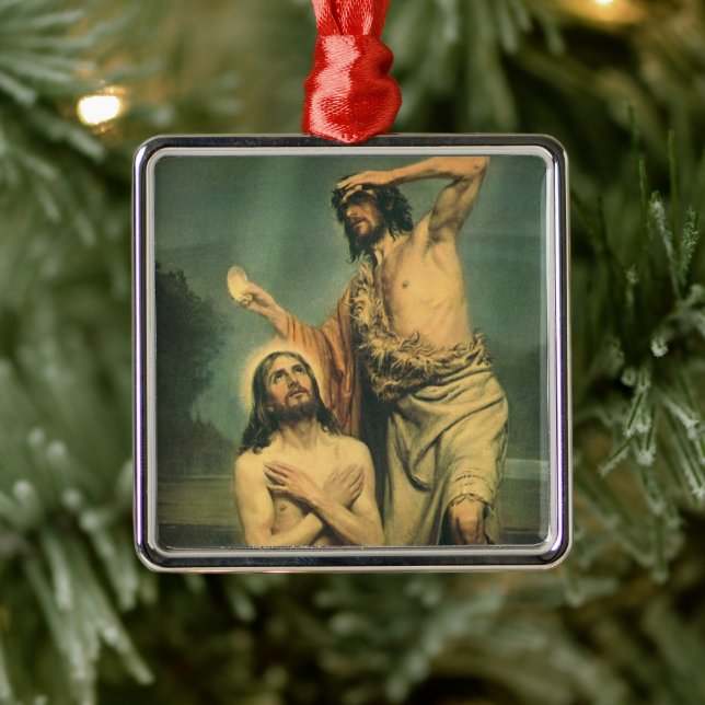 Taufe Jesu Christi durch Johannes den Täufer Ornament Aus Metall (Baum)