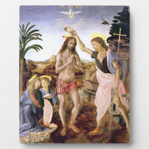 Taufe Jesu Christi durch Leonardo da Vinci Fotoplatte