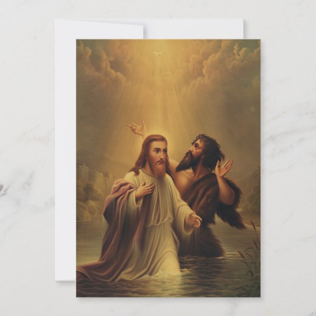 Taufe Jesu Christi Feiertagskarte (Vorderseite)