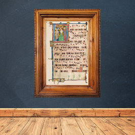 Taufe Jesu Christi Mittelalterliches Chant Manuskr Poster