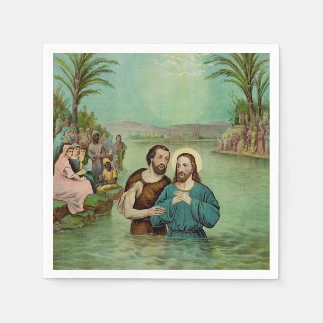 Taufe Jesu Christi Serviette (Vorderseite)