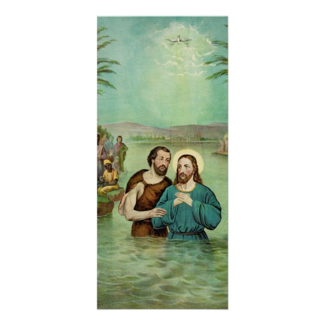 Taufe Jesu Christi Werbekarte (Vorne)