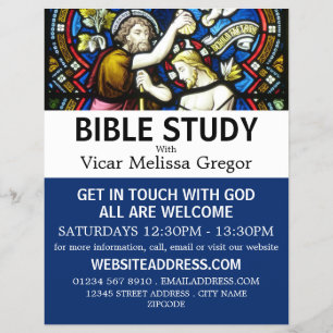 Taufe Jesu, Christliche Bibelklasse Anzeige Flyer