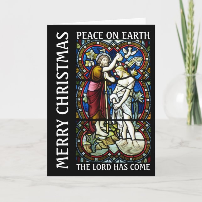 Taufe Jesu, Festgläserweihnachtsgrüße Karte (Vorderseite)